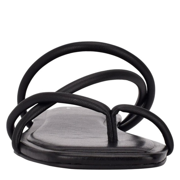 NEW Marc Fisher Fiada Leather Sandals in Black - Size 6M - Picture 2 of 7